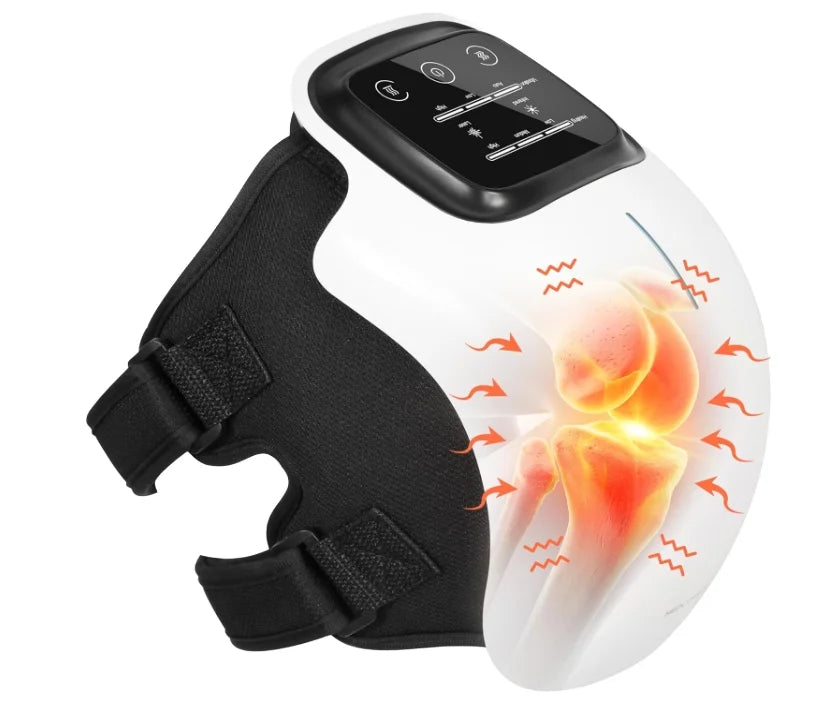 WareWell FlexTherma™ - Wireless Hot Compress Knee Massager Machine Smart Physiotherapy Knee Pads Device for Relieve Muscle Fatigue Knee Joint Treatment