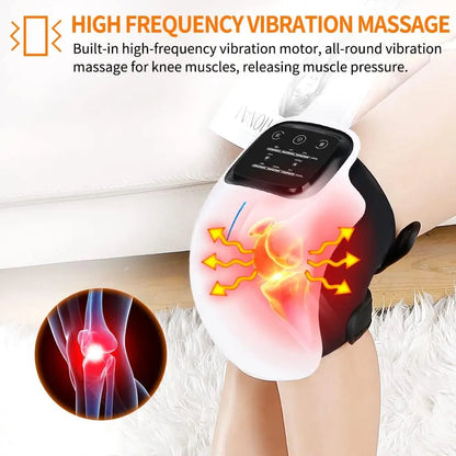 WareWell FlexTherma™ - Wireless Hot Compress Knee Massager Machine Smart Physiotherapy Knee Pads Device for Relieve Muscle Fatigue Knee Joint Treatment