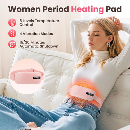 WareWell LunaHeat™- Portable Heating Pad Menstrual Heating Massager Belt